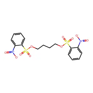 Benzeneaulfonic acid, 2-nitro-, 1,4-butanediyl ester structure