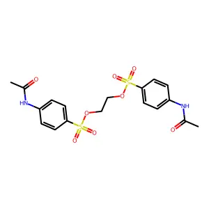 Benzenesulfonic acid, 4-(acetylamino)-, 1,2-ethanediyl ester structure