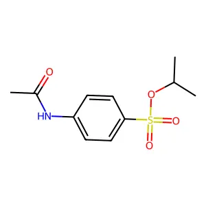 Benzenesulfonic acid, 4-(acetylamino)-, 1-methylethyl ester structure
