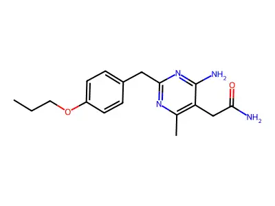 5-Pyrimidineacetamide, 6-amino-2-(4-propoxybenzyl)-4-methyl- structure