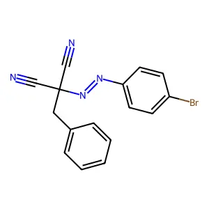 Malononitrile, benzyl 4-bromophenyldiazenyl- structure