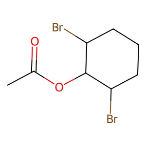(2,6-Dibromocyclohexyl) acetate structure