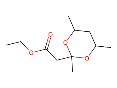 Ethyl 2-(2,4,6-trimethyl-1,3-dioxan-2-yl)acetate structure
