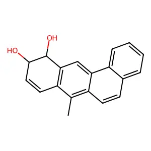 Benz(a)anthracene-10,11-diol, 10,11-dihydro-7-methyl-, trans- structure