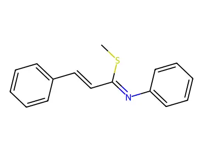 methyl N,3-diphenylprop-2-enimidothioate structure