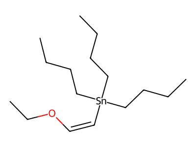 cis-1-Ethoxy-2-(tri-n-butylstannyl)ethylene structure