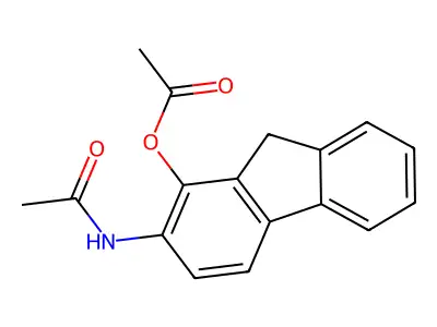 1-Acetoxy-2-acetylaminofluorene structure