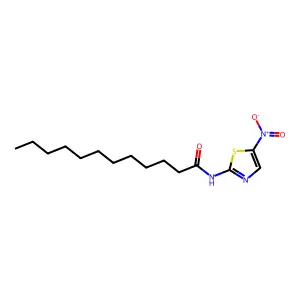 N-(5-nitro-1,3-thiazol-2-yl)dodecanamide structure
