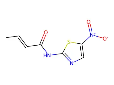 N-(5-硝基-1,3-噻唑-2-基)丁-2-烯酰胺 structure