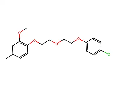1-[2-[2-(4-Chlorophenoxy)ethoxy]ethoxy]-2-methoxy-4-methylbenzene structure