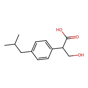 3-Hydroxy-2-(4-(2-methylpropyl)phenyl)propanoic acid structure