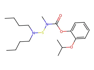 Carbamic acid, ((dibutylamino)thio)methyl-, 2-(1-methylethoxy)phenyl ester structure