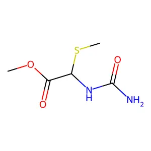 Methyl (carbamoylamino)(methylsulfanyl)acetate structure
