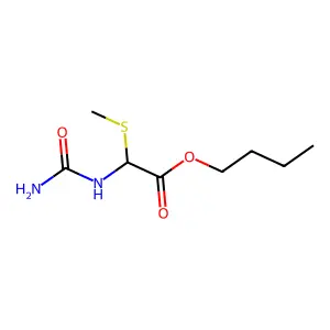 Butyl 2-(carbamoylamino)-2-methylsulfanylacetate structure