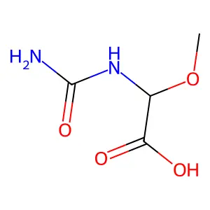 ((Aminocarbonyl)amino)(methoxy)acetic acid structure