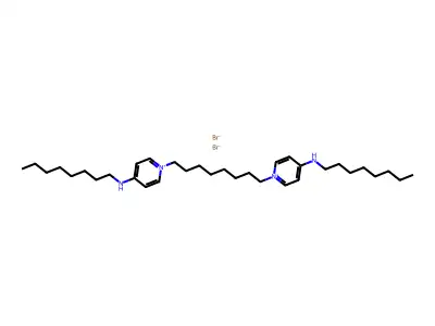 1,1'-(Octane-1,8-diyl)bis(N-octylpyridin-4(1H)-imine)--hydrogen bromide (1/2) structure