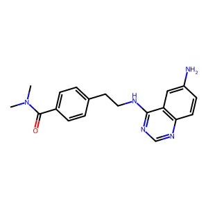 Benzamide, 4-[2-[(6-amino-4-quinazolinyl)amino]ethyl]-N,N-dimethyl- structure