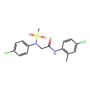 N-(4-chloro-2-methylphenyl)-2-(4-chloro-N-methylsulfonylanilino)acetamide structure