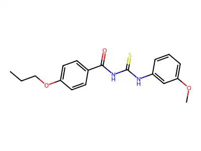 N-[(3-methoxyphenyl)carbamothioyl]-4-propoxybenzamide structure