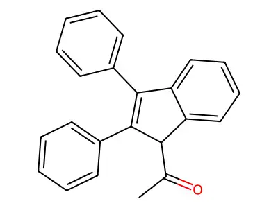 1-(2,3-diphenyl-1H-inden-1-yl)ethanone structure