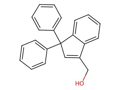(1,1-diphenyl-1H-inden-3-yl)methanol structure