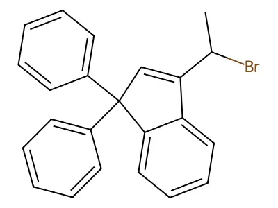 3-(1-bromoethyl)-1,1-diphenyl-1H-indene structure