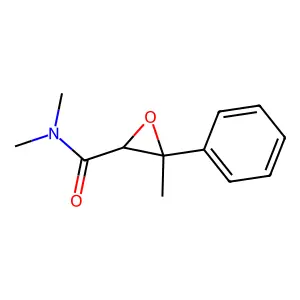 N,N,3-trimethyl-3-phenyloxirane-2-carboxamide structure