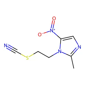 2-(2-Methyl-5-nitro-1H-imidazol-1-yl)ethyl thiocyanate structure