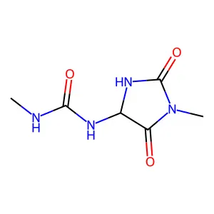 N-Methyl-N'-(1-methyl-2,5-dioxoimidazolidin-4-yl)urea structure
