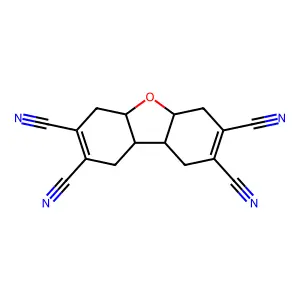 1,4,4a,5a,6,9,9a,9b-Octahydrodibenzo[b,d]furan-2,3,7,8-tetracarbonitrile structure