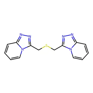 3,3'-[Sulfanediylbis(methylene)]di([1,2,4]triazolo[4,3-a]pyridine) structure