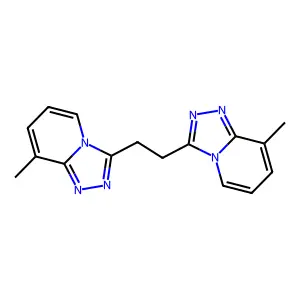 3,3'-(Ethane-1,2-diyl)bis(8-methyl[1,2,4]triazolo[4,3-a]pyridine) structure