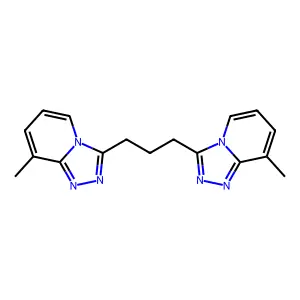 3,3'-(Propane-1,3-diyl)bis(8-methyl[1,2,4]triazolo[4,3-a]pyridine) structure
