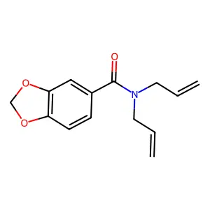 N,N-diallyl-1,3-benzodioxole-5-carboxamide structure