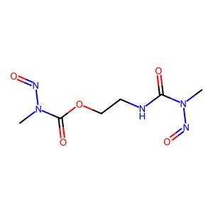2-[[methyl(nitroso)carbamoyl]amino]ethyl N-methyl-N-nitrosocarbamate structure