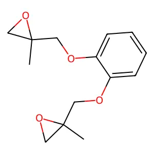 2-Methyl-2-((2-((2-methyl-2-oxiranyl)methoxy)phenoxy)methyl)oxirane structure