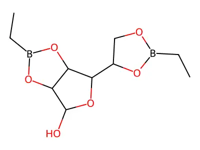 .beta.-d-Gulofuranose, 2,3:5,6-di-O-(ethylboranediyl)- structure