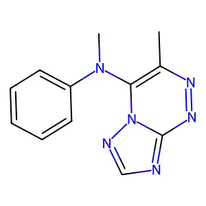N,3-Dimethyl-N-phenyl[1,2,4]triazolo[5,1-c][1,2,4]triazin-4-amine structure