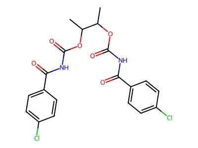 2-({[(4-chlorobenzoyl)amino]carbonyl}oxy)-1-methylpropyl 4-chlorobenzoylcarbamate structure