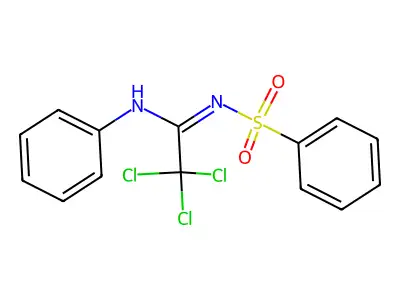 N-(2,2,2-trichloro-N-phenylethanimidoyl)benzenesulfonamide structure
