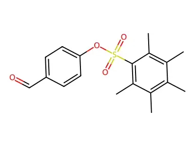 Benzenesulfonic acid, pentamethyl-, 4-formylphenyl ester (9CI) structure