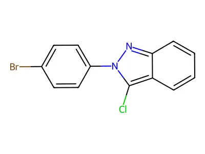 2-(4-bromophenyl)-3-chloro-2H-indazole structure