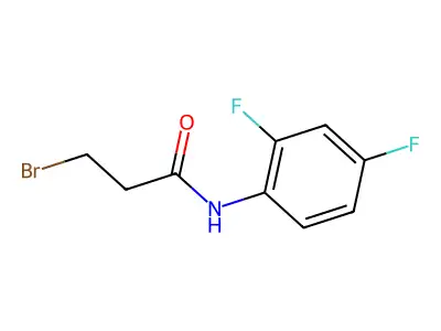 3-bromo-N-(2,4-difluorophenyl)propanamide structure
