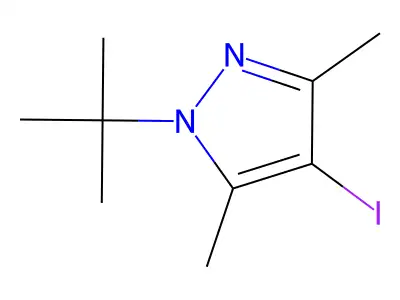 1-(tert-butyl)-4-iodo-3,5-dimethyl-1H-pyrazole structure