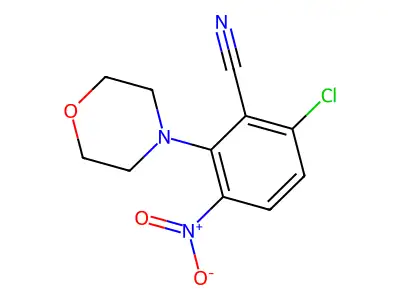 6-Chloro-2-morpholino-3-nitrobenzonitrile structure
