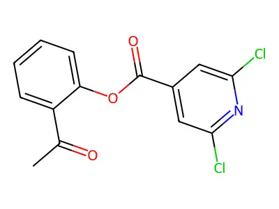 2-Acetylphenyl 2,6-dichloroisonicotinate structure