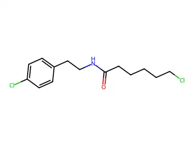 6-chloro-N-[2-(4-chlorophenyl)ethyl]hexanamide structure