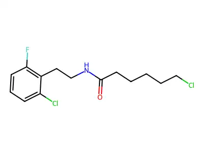 6-chloro-N-(2-chloro-6-fluorophenethyl)hexanamide structure