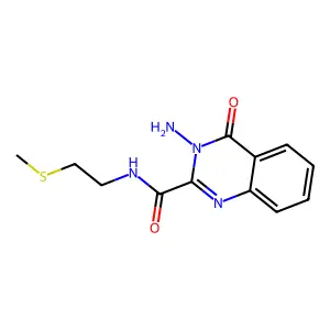 3-amino-N-[2-(methylthio)ethyl]-4-oxo-3,4-dihydroquinazoline-2-carboxamide structure