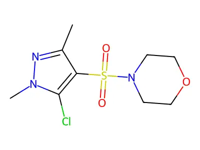 4-[(5-Chloro-1,3-Dimethyl-1H-Pyrazol-4-Yl)Sulfonyl]Morpholine structure